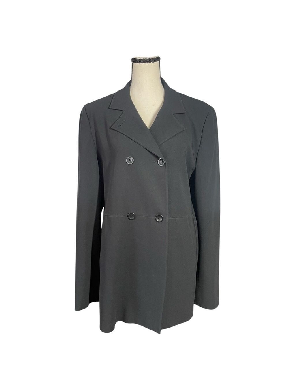 Max Mara Women's Black Double-Breasted Jacket